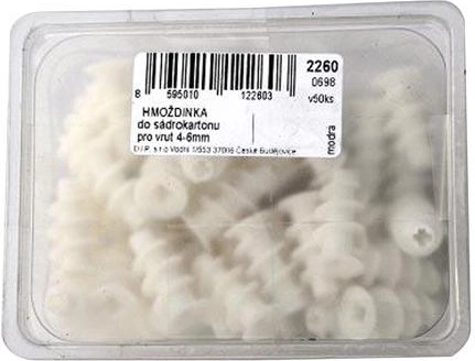 Műanyag gipszkarton tipli, 50 db