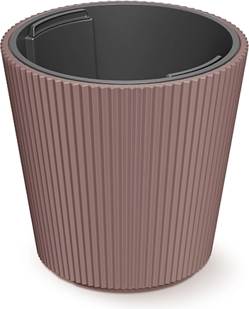 Milly virágcserép belső betéttel, 17,6 cm, marsala szín