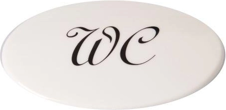 WC ajtótábla szetthez, fehér műanyag