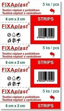 Fixaplast Strip textil sebtapasz 6 × 2 cm, 5 db