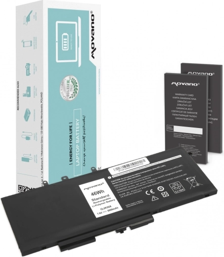Movano akkumulátor Dell Latitude 5280/5480/5490/5590 modellekhez 6000 mAh (46 Wh)