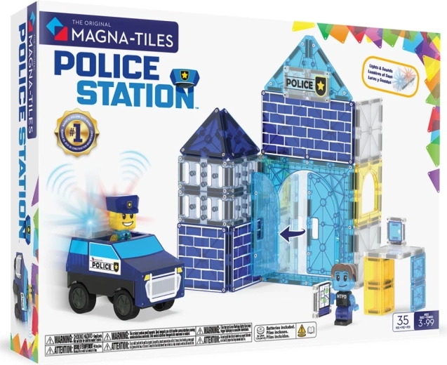 Magna-Tiles mágneses építőjáték rendőrőrs (35 db)