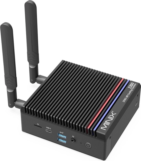Mini PC MINIX Z350 ventilátor nélkül, Intel Core i3‑N350, 16 GB RAM, 512GB NVMe SSD, 4K HDMI, Wi‑Fi 6