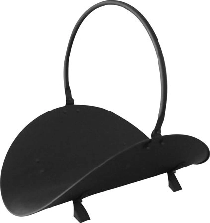 Hordozható kandallófa-tartó állvány, fekete fém