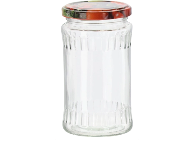 370 ml-es üveg befőttesüveg 66 mm-es csavaros dekoratív tetővel