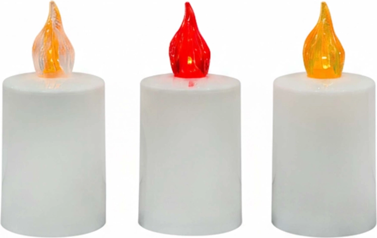 Templomi LED-mécses meleg fehér fénnyel - 1 db