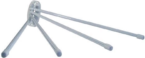 Négyrudas fehér fém törölközőszárító