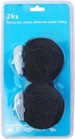 Rögzítő heveder 25 mm, 3 m, teherbírás 125 kg (2 db)