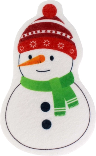 Hóember alakú mosogatószivacs 8 × 12,9 × 3 cm