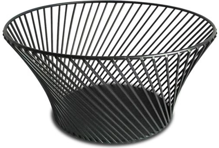 Kitchisimo drót gyümölcskosár, fekete, 25,5 cm