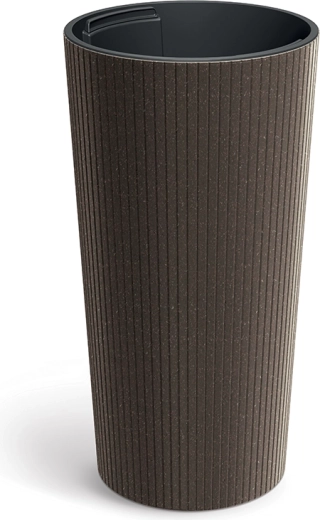 Lamia Slim Eco Wood virágtartó 25 cm kávé