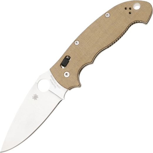 Spyderco Manix 2 XL barna zsebkés, CPM Cru-Wear, Micarta, szatén 9,8 cm