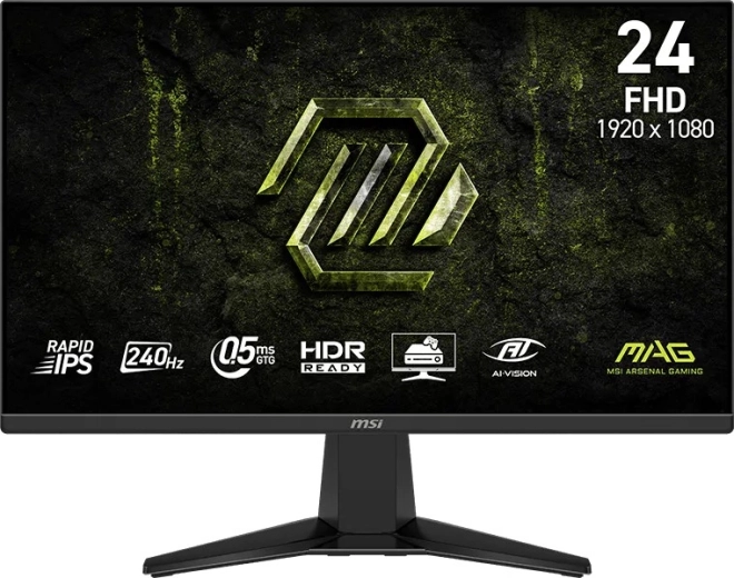 23,8" MAG 245F monitor, LED, Full HD, 240 Hz, fekete