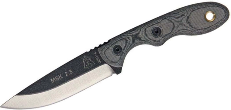 Tops Knives Mini scandi nyakba akasztható kés fekete micarta markolattal