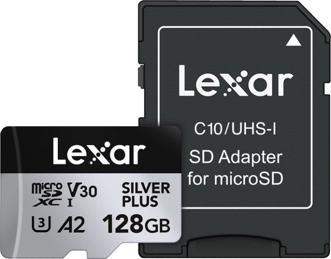 Lexar Silver Plus microSDXC 128 GB memóriakártya adapterrel