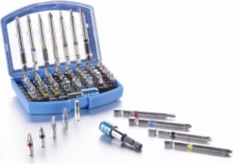 Biteszetszám fúrógéphez 25 és 75 mm, 56 darab tartóval, kofferben