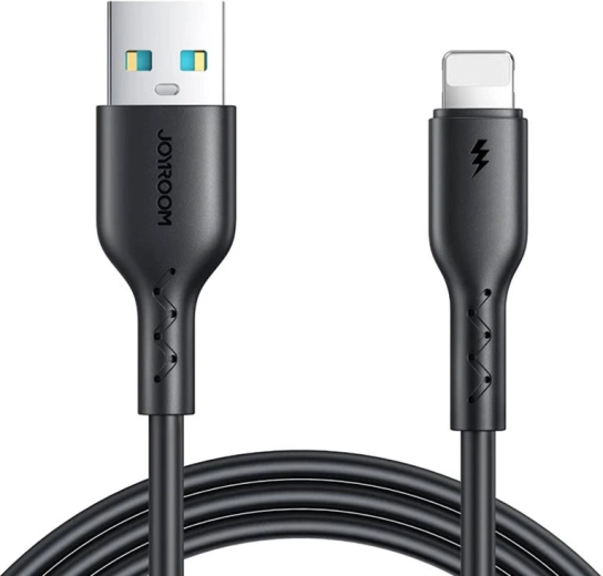 Joyroom USB-A–Lightning kábel gyorstöltéshez 3 A, 1 m, fekete
