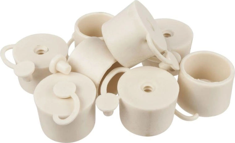 Erjesztő dugó zárókupakkal, 43 × 40 mm, fehér