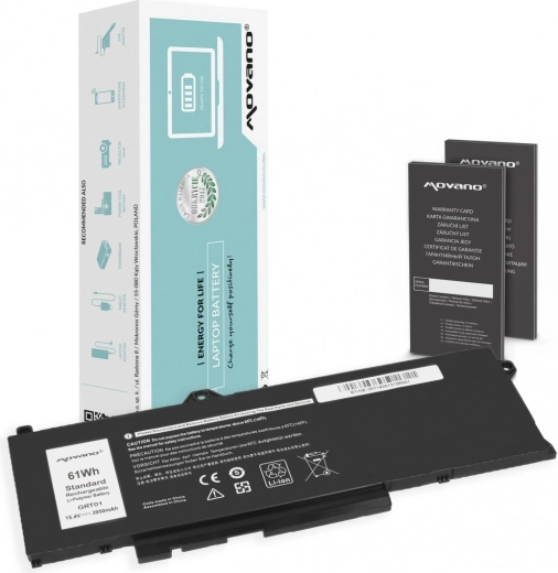 Movano akkumulátor Dell Latitude 5421/5521/5531 és Precision 3470/3561/3571/3581 (GRT01) 3950 mAh 61 Wh készülékekhez