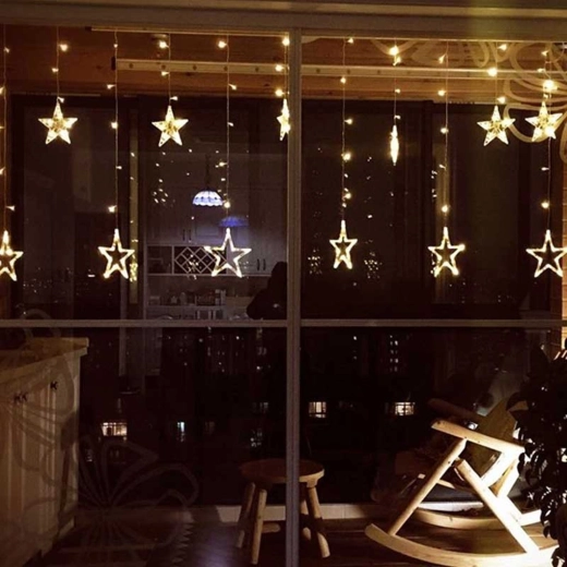Csillagos fényfüggöny 2 m, 120 LED – 1 darab