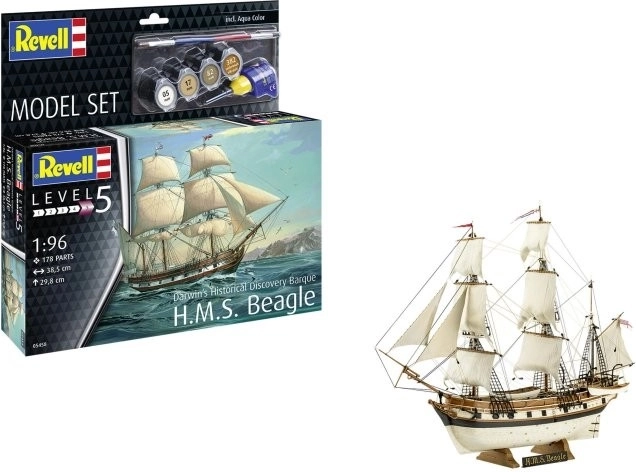 H.M.S. Beagle műanyag hajómakett