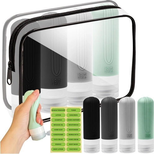 Trizand 25760 utazó kozmetikai táska kozmetikai üvegcsékkel