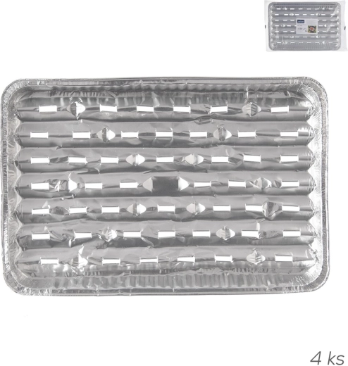 Alumínium grilltálcák 34,5 × 23 cm, 4 db