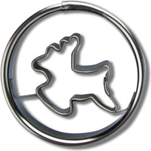 Karácsonyi süti-kiszúró – kör rénszarvassal, 4 cm