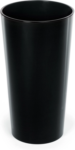 Lilia virágtartó 30 cm betéttel, fekete fényes