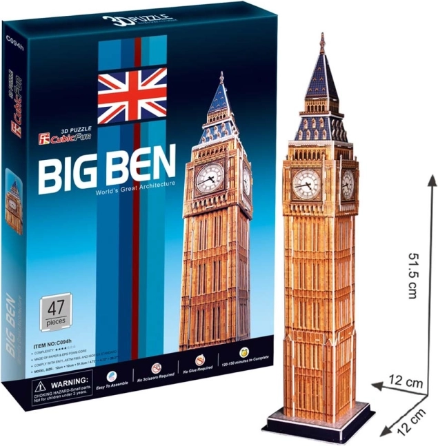CUBICFUN 3D puzzle Big Ben 44 darab