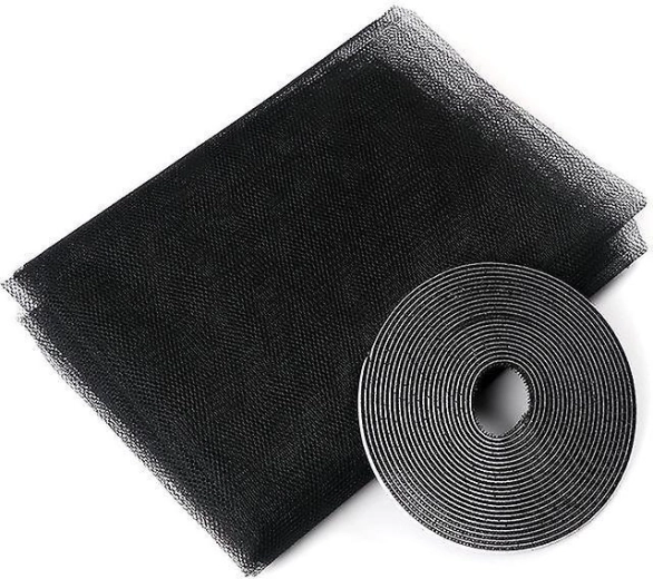 Rovarháló 150 × 130 cm – fekete, öntapadó tépőzár