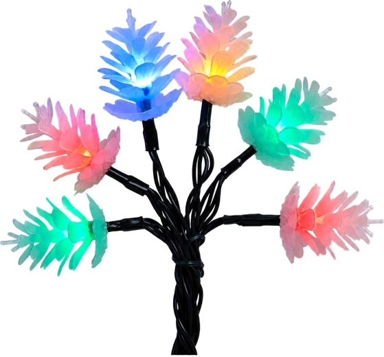 RETLUX karácsonyi LED-fényfüzér, tobozok, 40 LED, multicolor, 10 m