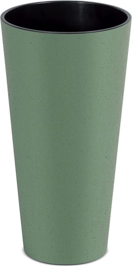 Tubus Slim Eco Wood virágtartó betéttel, 30 cm – zöld