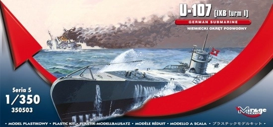 Műanyag modell U-Boat U-107 IXB