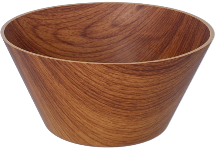 Műanyag salátástál 20 cm, barna (dió)