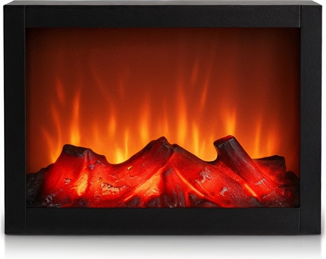 Elektromos LED kandalló fekete 29 × 23 cm