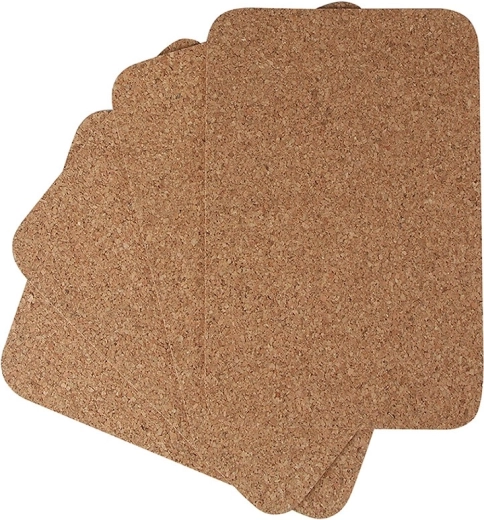4 db-os, téglalap alakú parafa alátét szett 25 × 35 cm