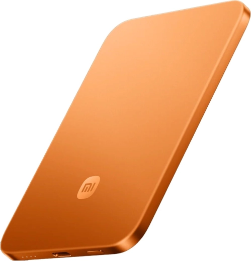 Ultravékony mágneses powerbank 5000 mAh 15 W narancssárga