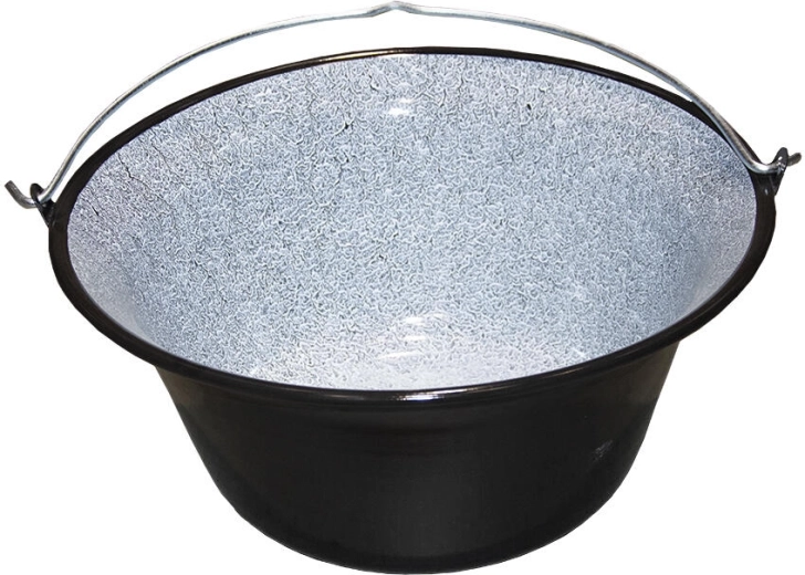 22 l zománcozott acél bogrács – fekete