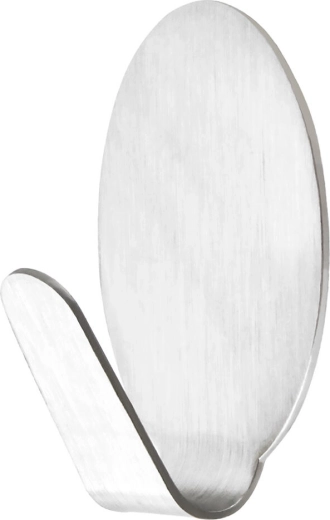 Öntapadós ovális rozsdamentes acél akasztók, kicsi, 8 db