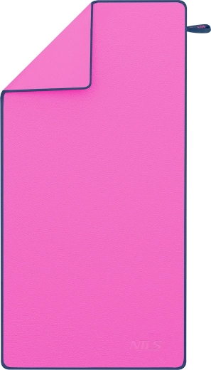 Gyorsan száradó mikroszálas törölköző NILS rózsaszín/sötétkék 200 × 90 cm