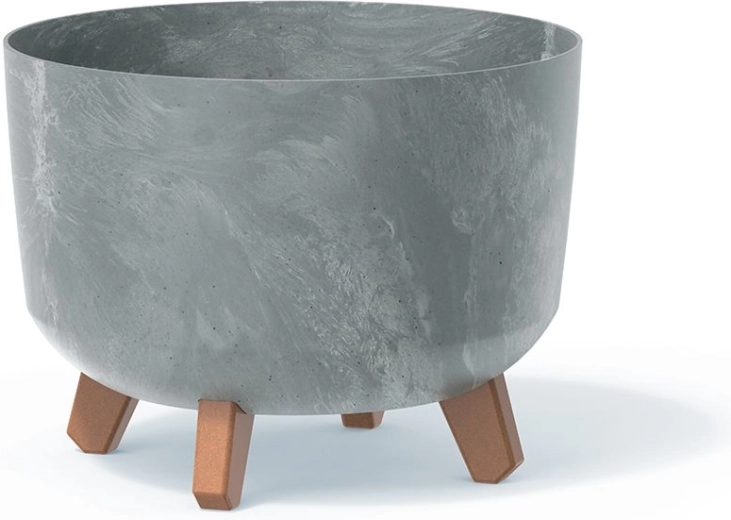 Betonhatású virágcserép 29 cm szürke GRACIA