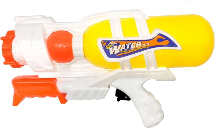 Nagy vízipisztoly beépített pumpával, 27 cm, sárga - 1 db