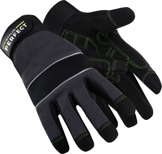 Stalco perfect Soft grip műbőr munkavédelmi kesztyű, 10-es méret