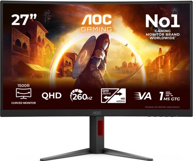 AOC Gaming ívelt gamer monitor CQ27G4Z2 27" QHD 260 Hz VA