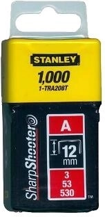 A típusú tűzőkapcsok 12 mm STANLEY (1000 db)