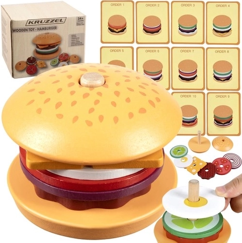 Kruzzel fa burger válogató (sorter) rendelőkártyákkal
