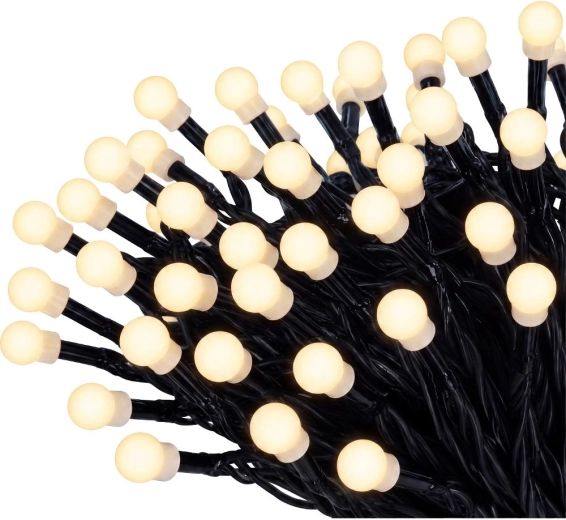 RETLUX cherry karácsonyi LED-füzér, 200 LED, meleg fehér, 20 m