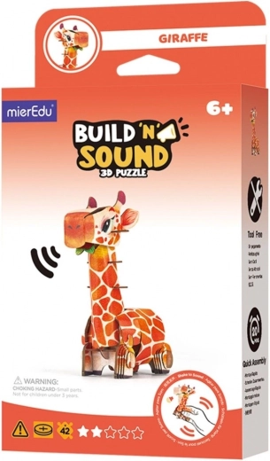 Puzzle 3D MierEdu építs és hallgasd – zsiráf