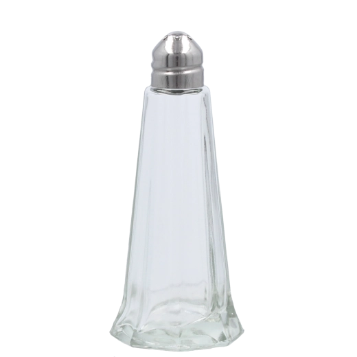 Üveg só- és borsszóró készlet fém fedéllel, 44 ml